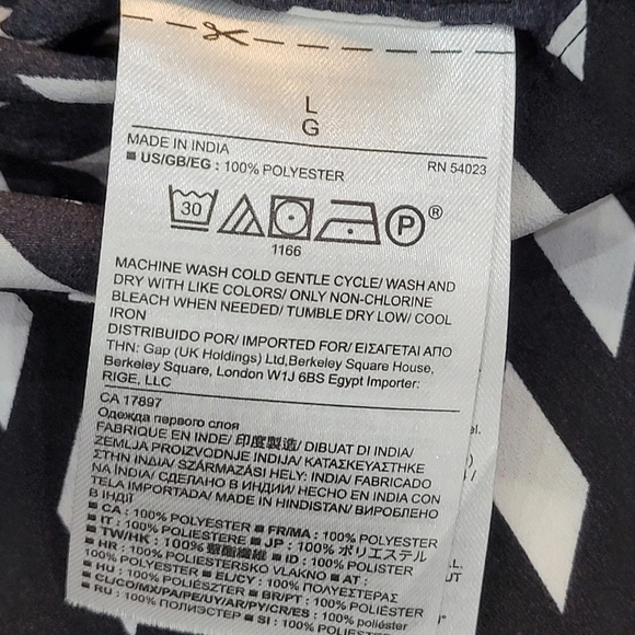 Banana Republic Moroccan Plus Size Cardigan B&W Print Women’s Sz L Kimono - Picture 9 of 11